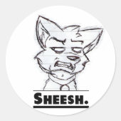 Sheesh. Sticker. Ronde Sticker (Voorkant)