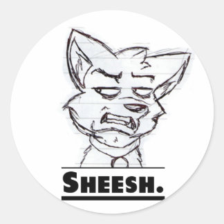 Sheesh. Sticker. Ronde Sticker