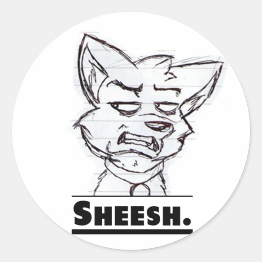 Sheesh. Sticker. Ronde Sticker (Voorkant)