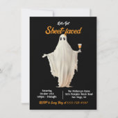 Sheet-Faced Ghost Cocktails Volwassen Halloween Pa Kaart (Voorkant)