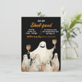 Sheet-Faced Ghosts Cocktails Volwassen Halloween P Kaart (Staand voorkant)