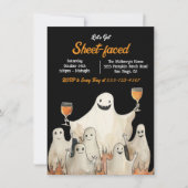 Sheet-Faced Ghosts Cocktails Volwassen Halloween P Kaart (Voorkant)