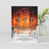 Sheet Faced Skelton Ghost Adult Halloween Party Kaart (Staand voorkant)