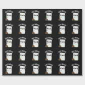 Sheet Happens Funny Paper Pun Dark BG Cadeaupapier (Vlak)