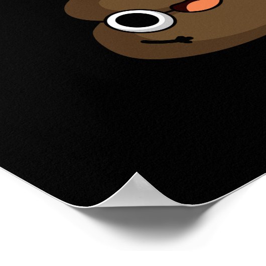 Sheet Happens Funny Paper Pun Dark BG Poster (Hoek)