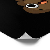 Sheet Happens Grappige Ghost Pun Donker BG Poster (Hoek)