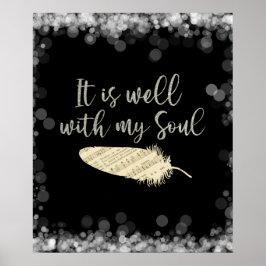 Sheet Music Feather met It is Good with my Soul Poster
