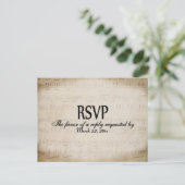 Sheet Music RSVP Dinner Choices Postcard Uitnodiging Briefkaart (Staand voorkant)
