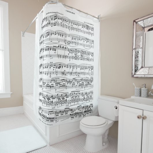 Sheet Music Shower Curtain Douchegordijn (In situ)