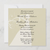 Sheet Music Silhouette Bride Wedding Invite Kaart (Achterkant)