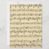 Sheet Music Wedding Uitnodiging (Achterkant)