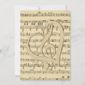 Sheet Music Wedding Uitnodiging (Achterkant)