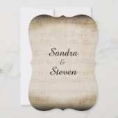 Sheet Music Wedding Uitnodiging (Achterkant)