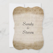 Sheet Music Wedding Uitnodiging (Achterkant)