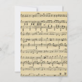 Sheet Music Wedding Uitnodiging (Achterkant)