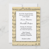 Sheet Music Wedding Uitnodiging (Voorkant)