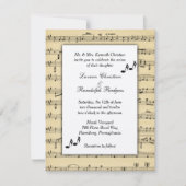 Sheet Music Wedding Uitnodiging (Voorkant)