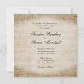 Sheet Music Wedding Uitnodiging (Voorkant)