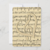 Sheet Music Wedding Uitnodiging (Achterkant)