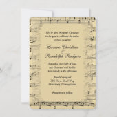 Sheet Music Wedding Uitnodiging (Voorkant)