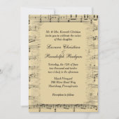 Sheet Music Wedding Uitnodiging (Voorkant)