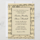 Sheet Music Wedding Uitnodiging (Voorkant)