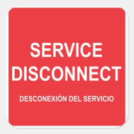 Sheet of Six Service Disconnect Sticker Labels