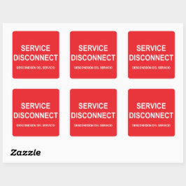 Sheet of Six Service Disconnect Sticker Labels