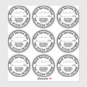 Sheet van de volgende auto service te wijten voorr sticker (Vel)