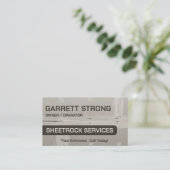 Sheetrock Services Aangepaste Contractmer branding Visitekaartje (Staand voorkant)