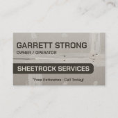 Sheetrock Services Aangepaste Contractmer branding Visitekaartje (Voorkant)