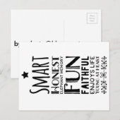 Sheffey Acronym met Star Briefkaart (Voorkant / Achterkant)