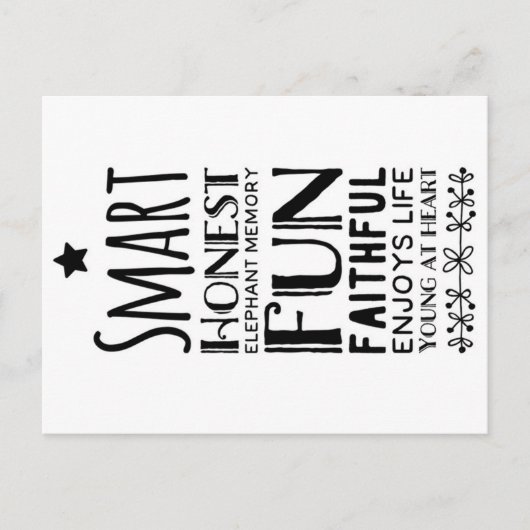 Sheffey Acronym met Star Briefkaart (Voorkant)