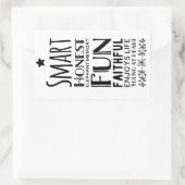 Sheffey Acronym met Star Rechthoekige Sticker (Tas)