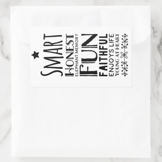 Sheffey Acronym met Star Rechthoekige Sticker (Tas)