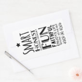 Sheffey Acronym met Star Rechthoekige Sticker (Envelop)