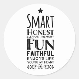 Sheffey Acronym met Star Ronde Sticker