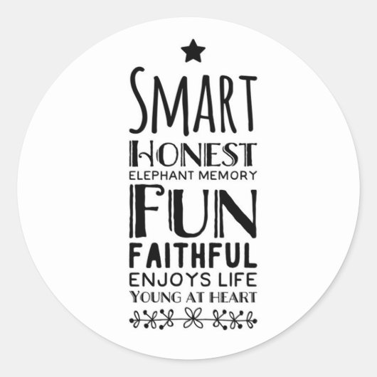 Sheffey Acronym met Star Ronde Sticker (Voorkant)