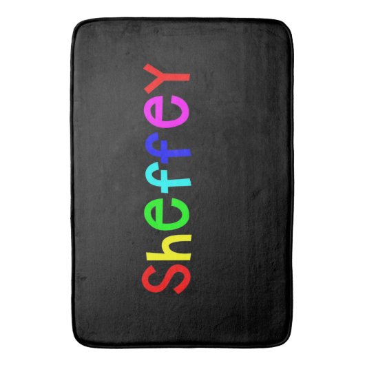 Sheffey Bold Rainbow Fonts Badmat (Voorkant Verticaal)