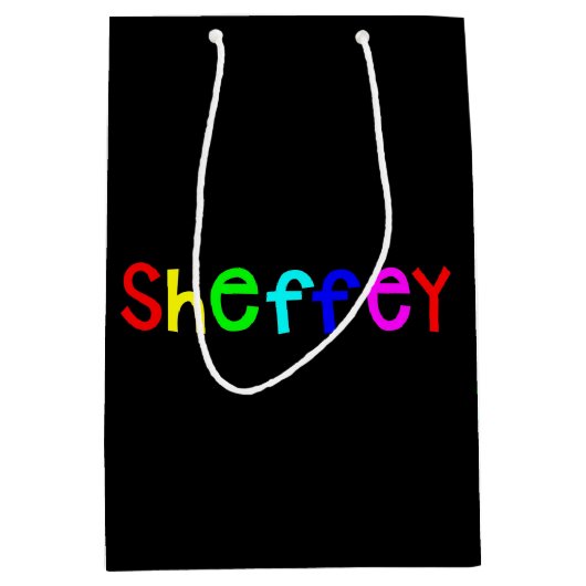 Sheffey Bold Rainbow Fonts Medium Cadeauzakje (Voorkant)