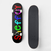 Sheffey Bold Rainbow Fonts Schaats Board Skateboard (Voorkant)