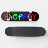 Sheffey Bold Rainbow Fonts Schaats Board Skateboard (Horizontaal)