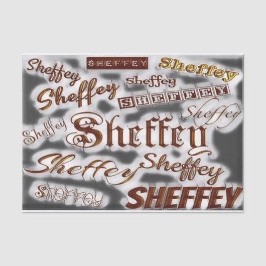 Sheffey Fonts - Bronze en Gray Tissuepapier (Voorkant)