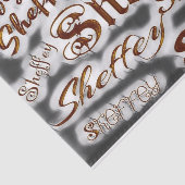 Sheffey Fonts - Bronze en Gray Tissuepapier (Detail)