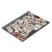 Sheffey Fonts Grey and Bronze - 9669 Notitieboek (Linkerzijde)