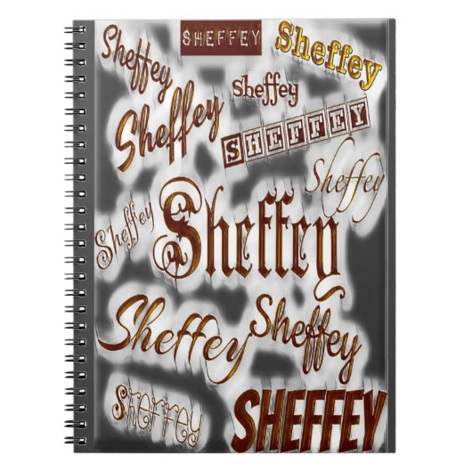 Sheffey Fonts Grey and Bronze - 9669 Notitieboek (Voorkant)