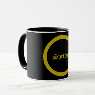 Sheffey Fonts - mok voor zwarte en goudkoffie