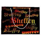 Sheffey Fonts - Oranje, rood en geel Groot Cadeauzakje (Achterkant)