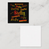 Sheffey Fonts - Oranje, rood en geel Notitiekaartje (Voorkant / Achterkant)