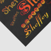 Sheffey Fonts - Oranje, rood en geel Tissuepapier (Detail)